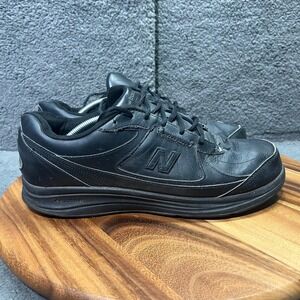 New Balance‎ 577 Mens Black Leather Lace Up Walking Shoes Size 13 NO INSOLES
